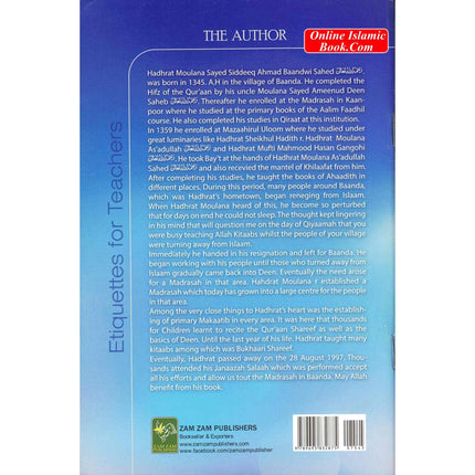 Etiquettes-For-Teachers by Maulana Qari Siddiq Ahmad Bandwi