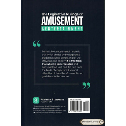 Legislative Rulings on Amusement and Entertainment by Ibrahim al Mazroui