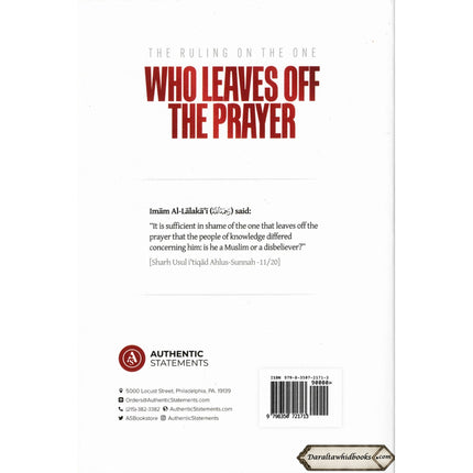 The Ruling On The One Who Leaves Off The Prayer By Shaykh Muhammad Taqiud-Deen al-Hilali