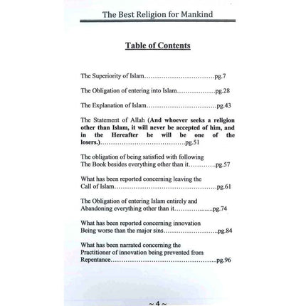 The Best Religion For Mankind By Shaykh Saalih Ibn Fawzan ibn Abdullah al-Fawzan